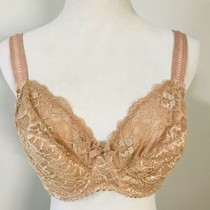Prima Donna Unpadded Underwire Sheer Lace Bra 38E